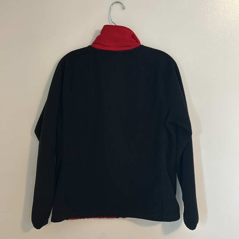 Women’s Ralph Lauren Sport Active Fleece Full Zip Jacket Size Large. Black/Red - Picture 2 of 12